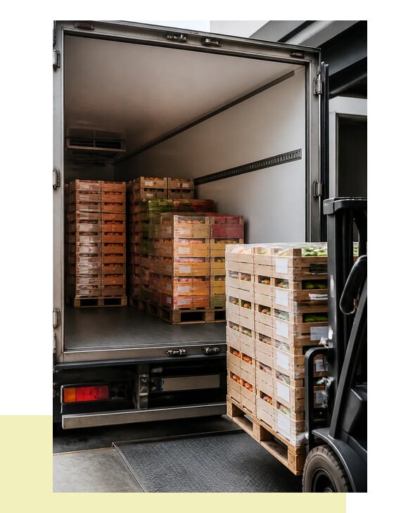 Перевозка сельхозпродукции на паллетах с доставкой в Екатеринбург